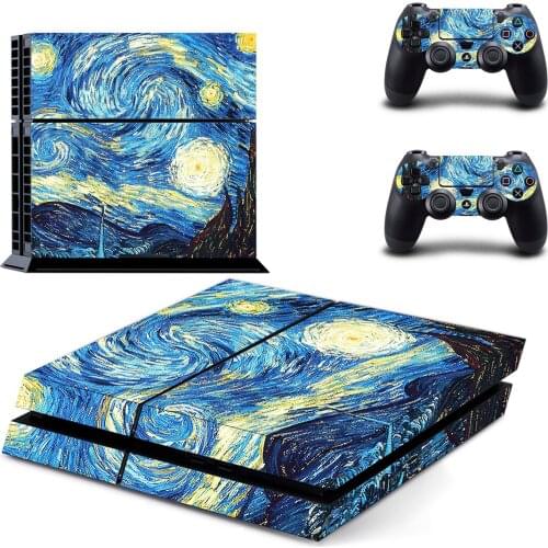 Painting Style PS4 Skin Sticker for Playstation 4 Console & 2 Controllers Decal Vinyl Protective Skins Style 1