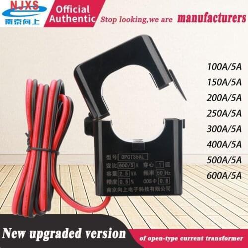 Split Core Current Transformer clamp CT sensor OPCT35AL-200A 400A 500A 600A/5A Clamp retractable AC current transformer 3 phase