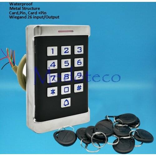 Waterproof Metal Rfid Access Control System Metal Shell Access Controller Door Opener 125khz Smart keyfobs card Door Controller