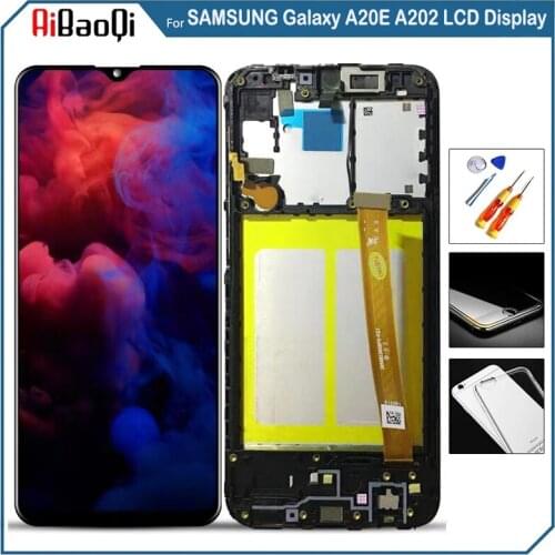 5/10pcs For SAMSUNG Galaxy A20E A202 LCD Display Screen Touch Digitizer Assembly For Galaxy A202 A202F A202DS With Frame Replace