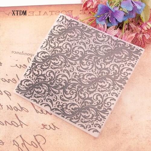 15x15cm Black vines Birthday wreath Embossing folders Plastic Scrapbooking DIY Template Fondant Cake Photo Album Card Making