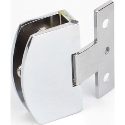 2 Pieces of Cabinet Glass Door Hinge/glass Clip/clip for 5mm-8mm Glass No Hole Single Clip Glass Hardware Hinge Display Cabinet