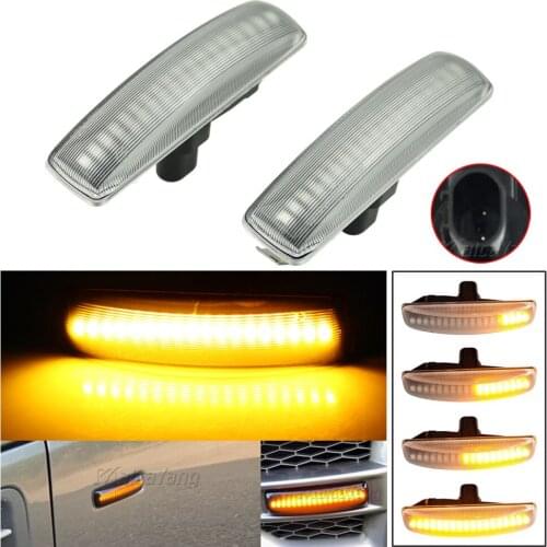2Pcs LED Turn Signal Dynamic Side Marker Lamp Repeater Indicator Light For Land Rover Freeland 2 Discovery 3 4 Rover Sport L320