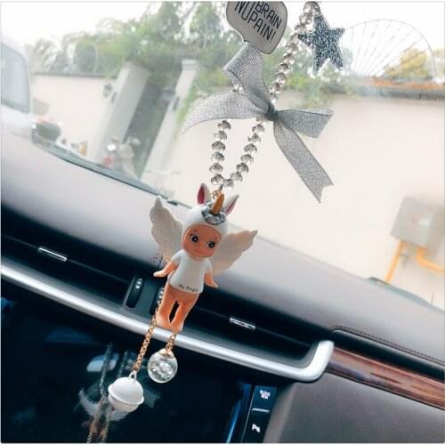 2021 Sonny Angel Dolls Interior Hanging Ornament Cartoon Pearl Chain Sleutelhanger Car Pandent Key chain Decoration D303