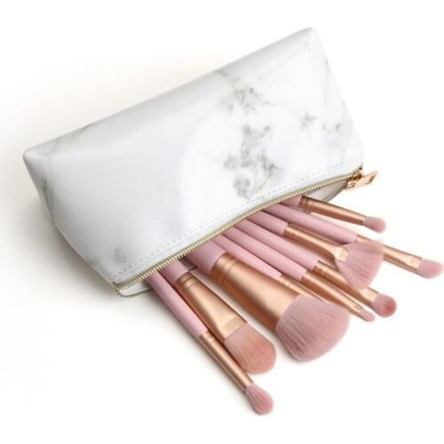 3/4pcs Cosmetic Bag Set Pu Material Zipper Makeup Bag Beauty Makeup Brushes Loose Powder Eyeshadow Organizer Wash Bag