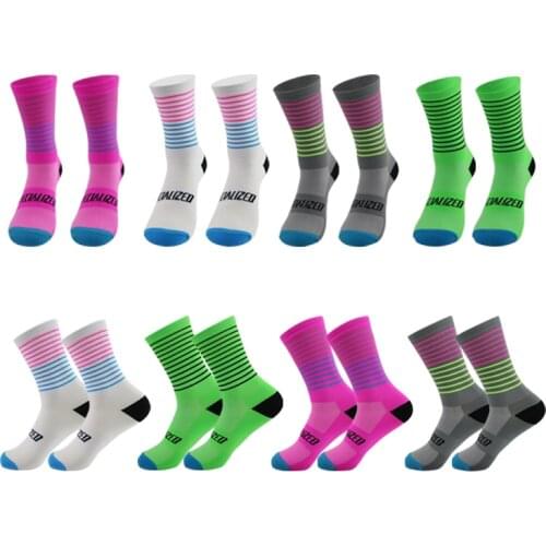 4 Pairs Golf Sports Socks Geometric Pattern Printing Socks in Tube Socks