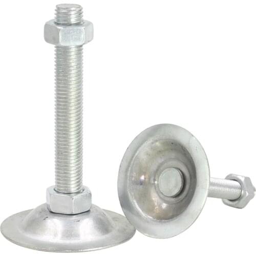 4PCS/LOT 38MM Base M8 M10 Thread Adjustable Foot Cups 60/80/100MM Articulated Leveling Foot for Furniture Pipe Rack