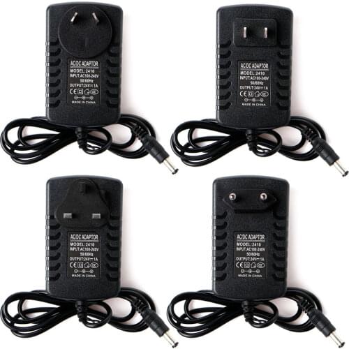 AC 100-240V To DC 24V 1A Adapter US/EU/AU/UK Plug For Ultrasonic Mist Maker