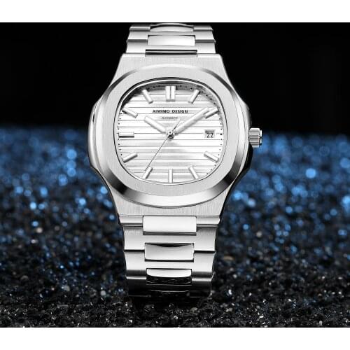 AIMIMO DESIGN Mens Stainless Steel Watch