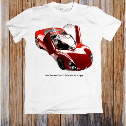 Alfa Romeo Tipo 33 Stradale Prototipo, Year 1967 Unisex T-Shirt T-Shirt Men 2019 New Print Men T Shirt Summer Awesome Shirts