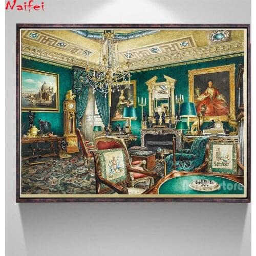 Diamond mosaic Holy Places Napoleon Style diamond painting cross stitch kits embroidery full drill 5d diy Room Classic Building