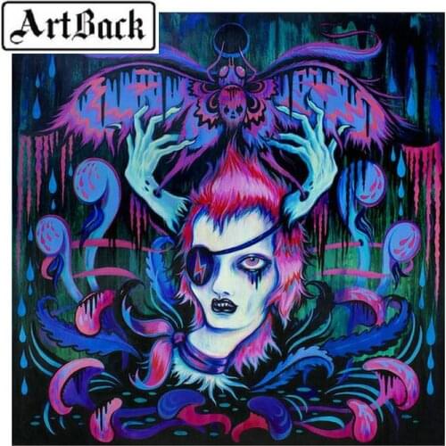 Painted pattern diy diamond painting full square round drill rhinestone mosaic new arrival 3d diy embroidery wall sticker