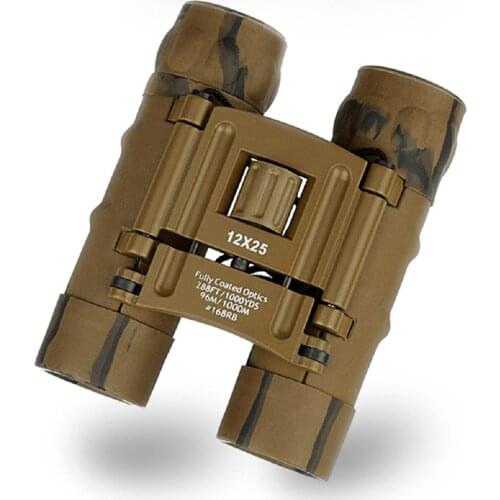 KKmoon 12×25 Binoculars Daily Waterproof Camouflage Telescope BAK4 High Magnification High Definition High Resolution Handheld