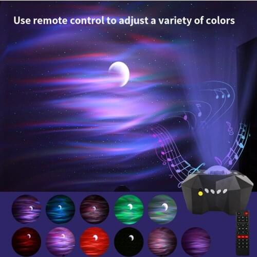 Bluetooth Laser Star Night Lights LED Starry Sky Projector Music Lamp Colorful Music Moon Nebula Projection Atmosphere Lighting