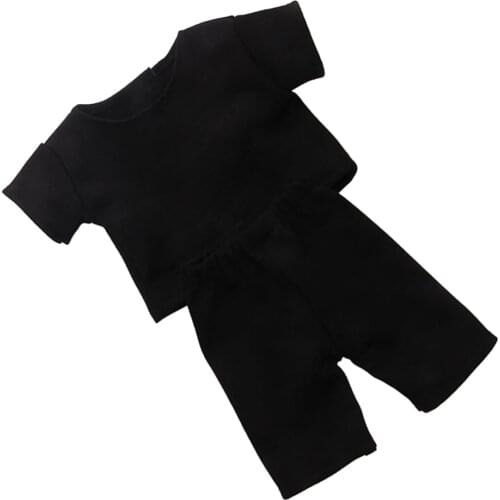 Black T-Shirt Top Pants Suit for 18 inch American Doll Journey Dolls Casual Clothes
