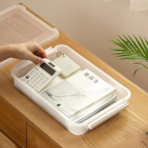 Document Tickets Storage Box Transparent Passport Receipt Storage Box Sealed Moisture-proof Household Storage Box With Cover
