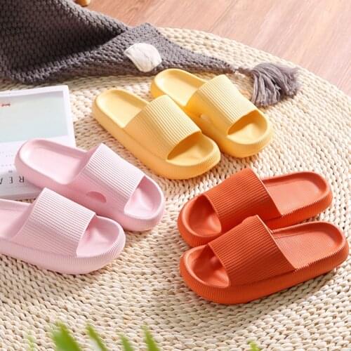 Soft Thick Sole Home Slippers Women Men Non-slip EVA Living Room Bathroom Brand New Bathing Slipper Indoor Slides Wholesale