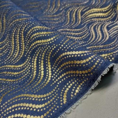 Jean Denim Cotton Fabric Feather Bronzed Shirt Patches Thin Denim for Jeans Bag Shoe Pillow and Dress