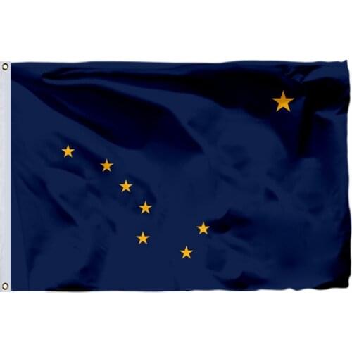 Alaska Flag 4X6FT 100D Polyester State of US USA American United States Flags and Banners For Home Decoration