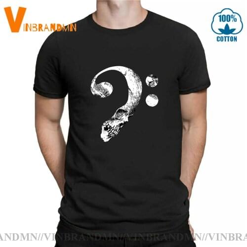 Parody Bass Clef Skull Note T shirt men Funny Musical Notes t-shirt for Musicians Music Lovers Gift tee shirt bass player tshirt