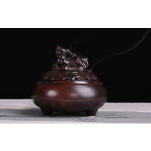 Lucky Brave Incense Coil Burner Creative Classical Traditional Home Decor Burner Incense Stick Holder Censer