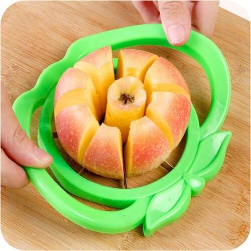 Stainless Steel Blade Apple Slicer Creative Practical Kitchen Supplie Apple Shape Fruit Slicer Kitchen Apple Peeler Random Color