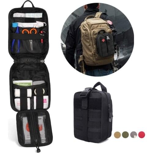 Molle Medical Pouch Outdoor Emergency Rip-Away EMT First Aid Pouch Tactical Utility Gadget Bag Fanny Pack 600D Nylon