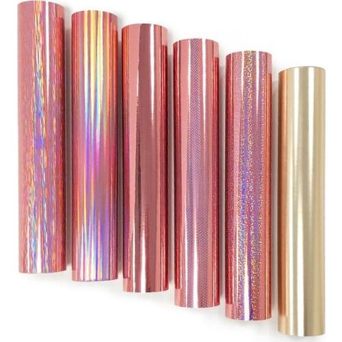 Rose Glitter Adhesive Permanent Vinyl Cup Glass Decal Sticker Design Lettering Film Xmas Card DIY Self-adhesive Film