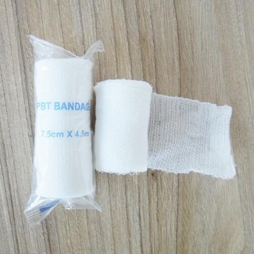 1 Roll 7.5cmx4.5m Elastic Bandage First Aid Kit Gauze roll Wound Dressing Nursing Emergency Care Bandage