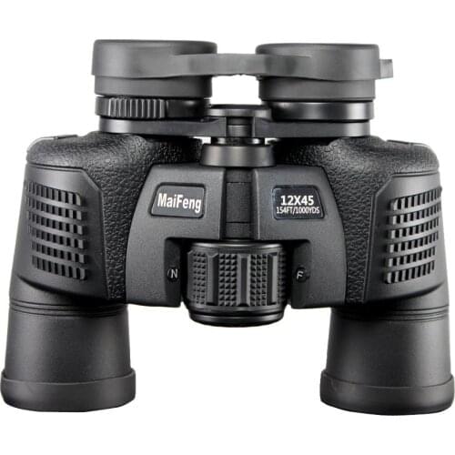 Maifeng 12X45 DT Wide Angle Professional Binoculars Telescope Waterproof Anti Fog Green Film Non Infrared Night Vision Military