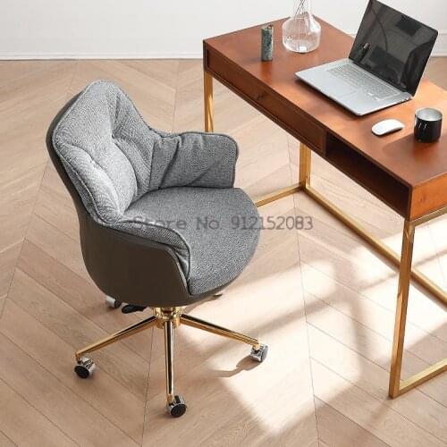 Warm Yan Desk Chair Home Bedroom Makeup Chair Light Luxury Leisure Office Chair Negotiation Chair Computer Chair Study Chair