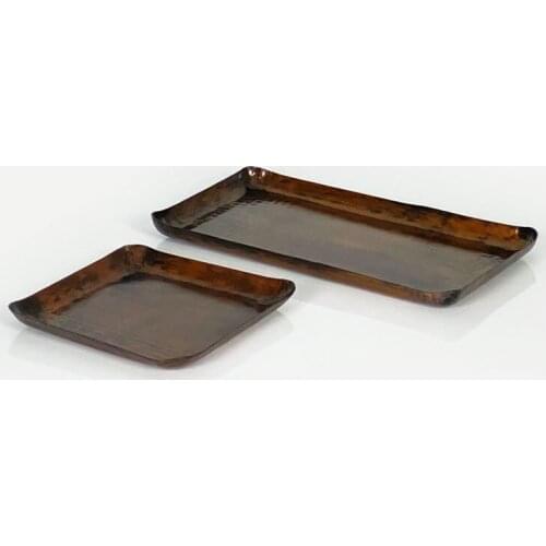 Unique Copper Handmade Decorative Plate set including two piece traditional plate for interior and exterior decoration