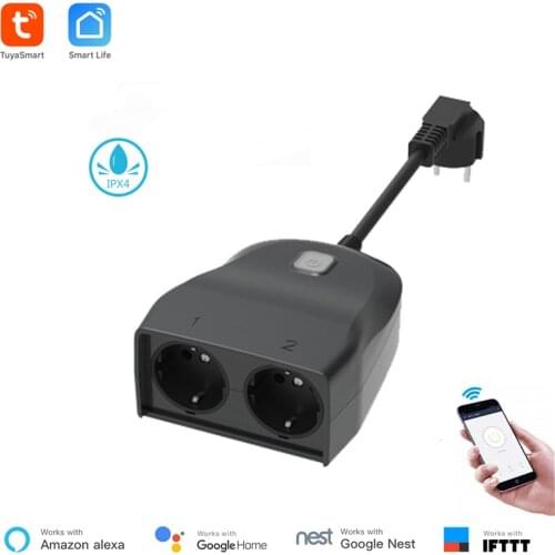 Alexa Compatible Waterproof WifI SOCKET Outdoor Smart Socket IPX4 Tuya Smart App Control Voice Control Via Alexa Google Home