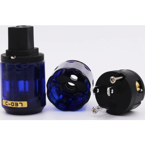 1Pair P-037 C-037 Platinum Plated US Power plug Connecter