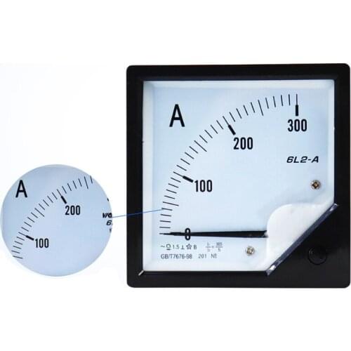 1PC 6L2-A 5A 10A 15A 20A 30A AC Direct Analog Meter Panel AMP Current Ammeter Gauge Pointer Ammeter 80*80MM Amperimetro AC