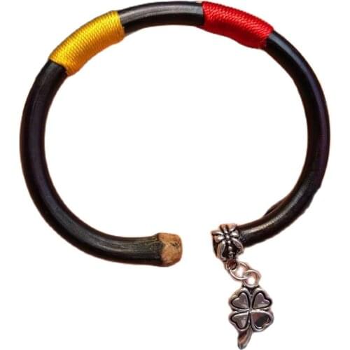 1pc 925 prata esterlina natural millettia pulseira caulis spatholobi feminino pulseiras oração malas moda de madeira frisado jói