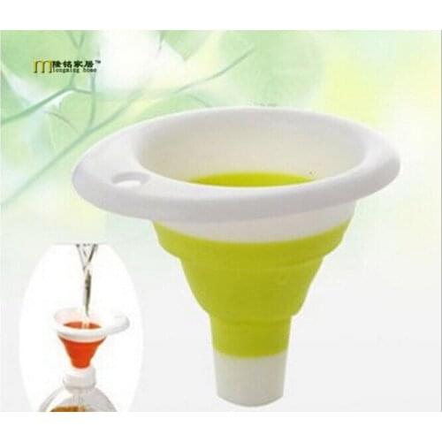 1PC LONGMING Food-grade silicone folding telescopic long neck funnel, creative household liquid dispensing mini funnel KB 1352