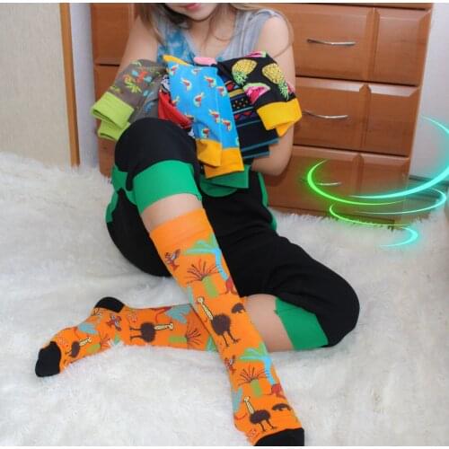 10 Pairs/Pack High Quality Combed Cotton Funny Happy Men Woman Socks Fashion Novelty Fun Skateboard Crew Casual Crazy Socks
