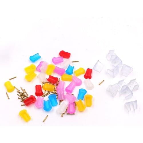 100Pcs/lot LED Neon Light Sign End Cap for 6x12mm 7*12mm 8x16mm Clip Wire with 2 Pins for DC5V DC12V DC24V AC220V AC110V Neon