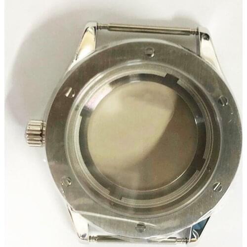 42MM Sapphire Crystal Glass Waterproof Stainless Steel Watch Case Replacement For 24 Jewels NH35 watch Movement