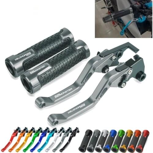 821 monster Adjustable Brake Handle Clutch Levers Handbrake Motorcycle Thruster Grip Tubes For Ducati 821 MONSTER 2014 2015 2016