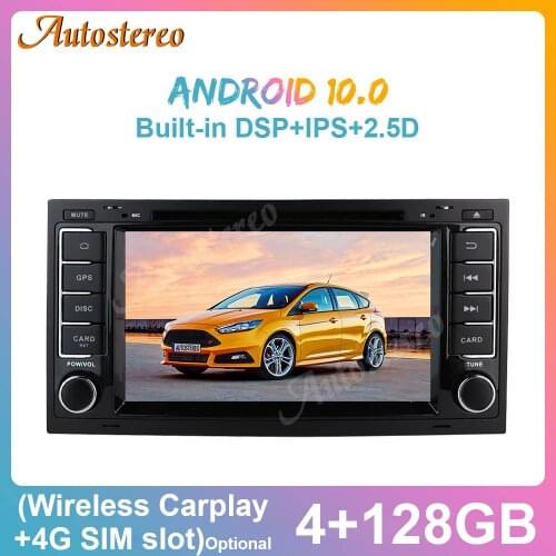 For VW Volkswagen TOUAREG T5 2003-2010 4+128 IPS Android 10.0 Car GPS Navigation Auto Radio Stereo Head Unit Radio Tape Recorder