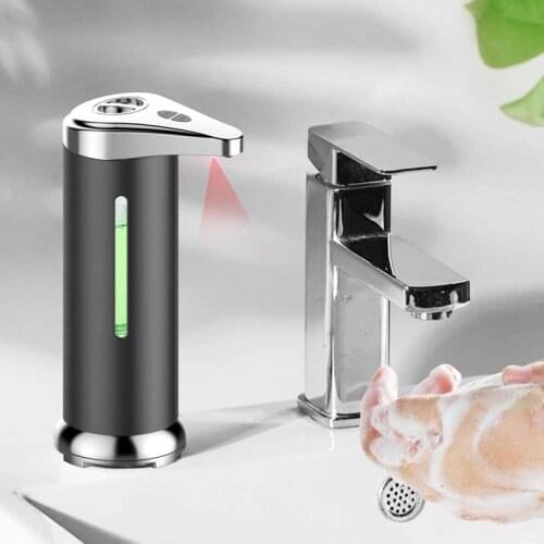 Soap Dispenser Black Automatic Soap Dispenser,Touchless Soap Dispenser Equipped with Stainless Steel,Infrared Motion Sensor