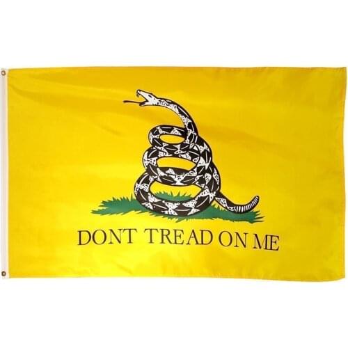 1 Pcs New Huge 3x5 Feet Dont Tread on Me Gadsden Flag Banner State Flags Home Decor Hanging Flags Office/Activity/Parade 80g