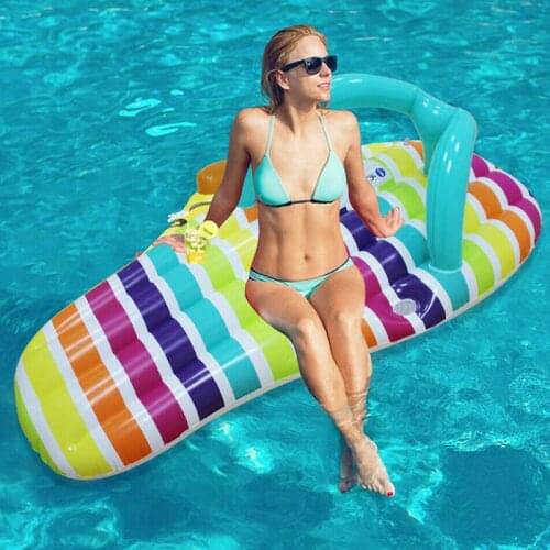 Hot selling Inflatable Water Hammock Floating Bed Slippers Lounge Chair for Swimming Pool Beach &T8