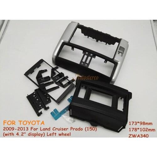 11-340 Car Radio Fascia multimedia Frame Kit For TOYOTA Land Cruiser Prado (150) 2009-2013 with 4.2" display Facia Panel Trim