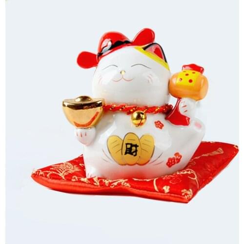 FORTUNE CAT PIGGY BANK CERAMIC PIGGY BANK FOR DECORATION, BIRTHDAY PRESENT, SIX STYLES
