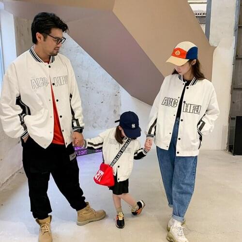 Parent-Child Jacket For Boys And girls Coat Childrens Outerwear Family Look ,If You Need 2pcs Tops Please Order Two