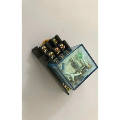 LY3NJ JQX-13F HH63P 220vac relay 24v 12v AC/DC 10A silver contact dpdt electric relay w/ socket base holder