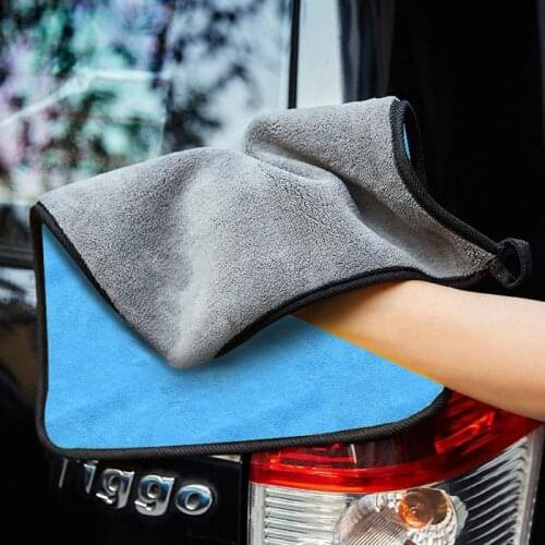 Soft Car Wash Cloths Car Cleaning Drying Cloth Large Edging Car Care Cloth Detail Towel Strong Water Absorption No Lint Cloth